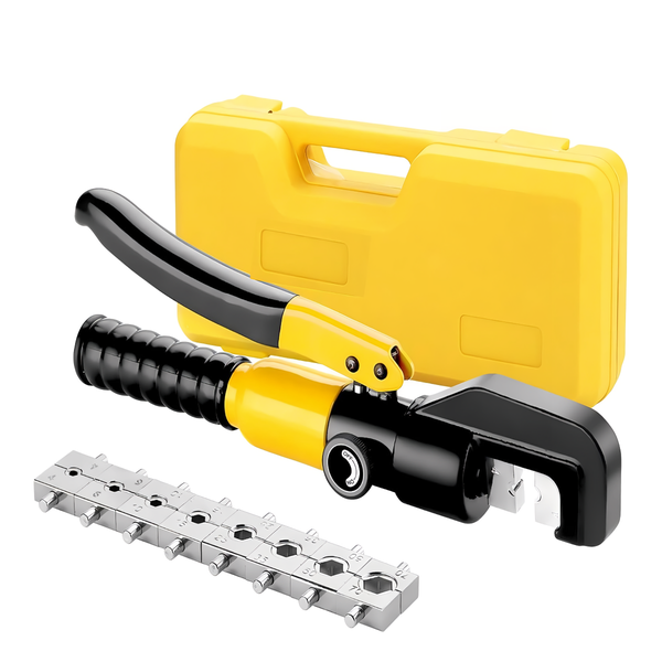 Hydraulic Crimper Tool 8-Pair Molds Case for Electrical Connectors Cables