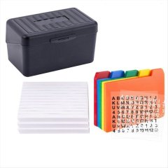 Index Card Holder with Dividers and Ruled Index Cards