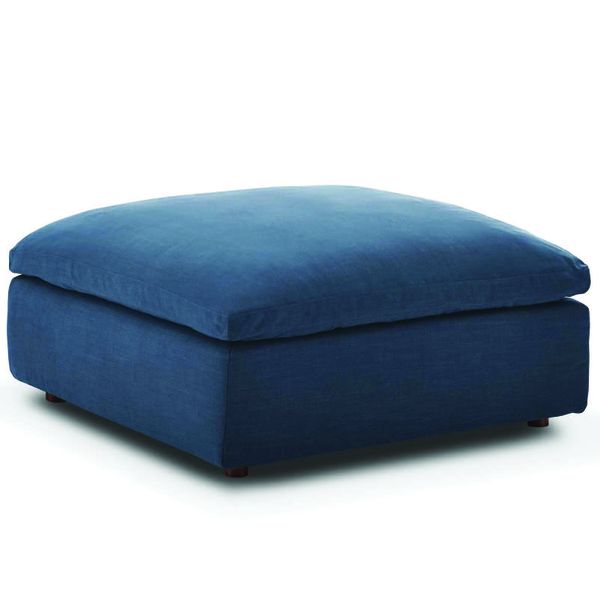 Azure Commix Down Filled Overstuffed Ottoman