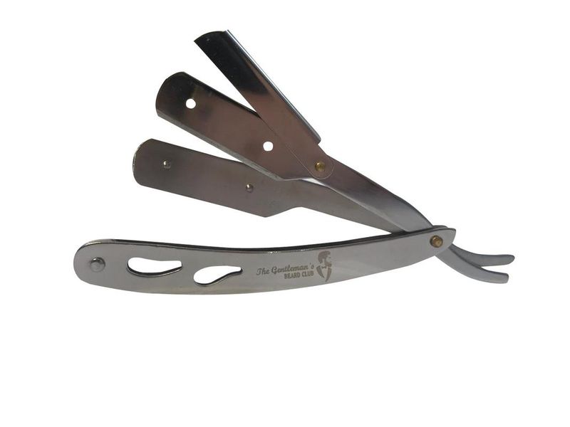 The Gentleman's Beard Club Polished Silver Shavette With Case