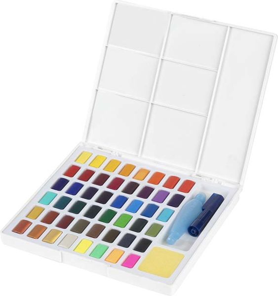 Faber Castell, Watercolours in Pans, 48ct Set