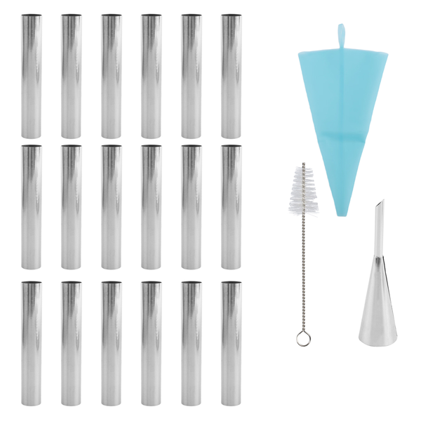 19PCS Cannoli Tubes Forms Set