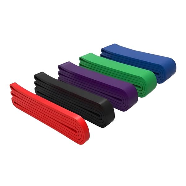 TPE Latex Pull Up Resistance Band Set for Gym Exercise - Multicolor 5 Pieces