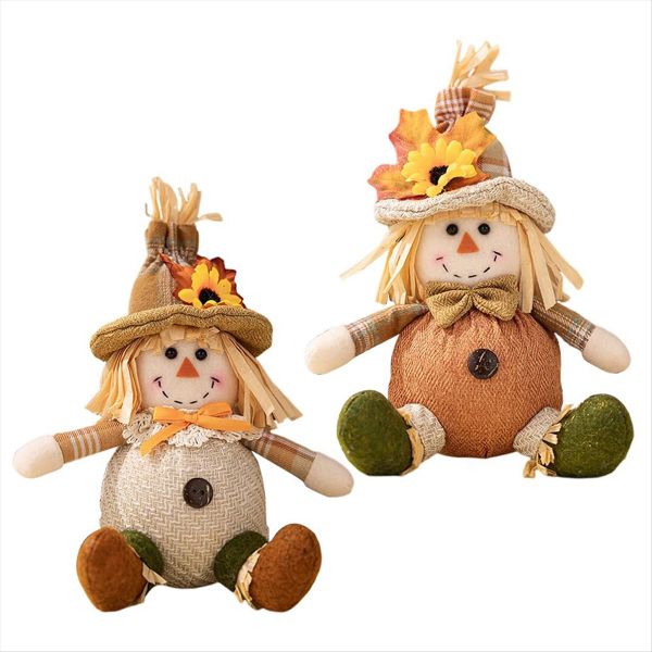 Harvest Season Doll Handmade Sitting Doll Home Room Table Decorations