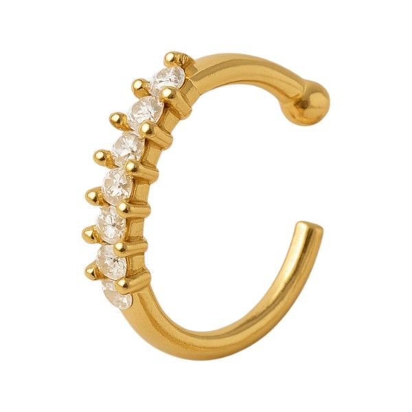 Nose Ring Piercing - Gold - S925 Sterling