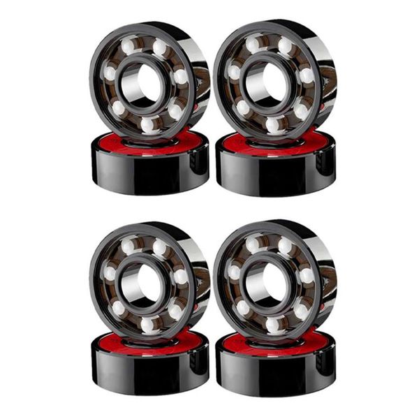 8 Pcs Ceramic Bearings High Speed Wear Resistant for Skate Skateboard Wheel