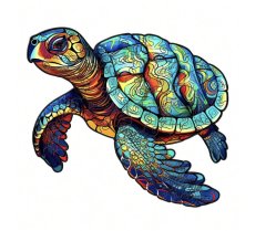 Wooden Turtle Puzzle - Asymmetrical Shape Design A3