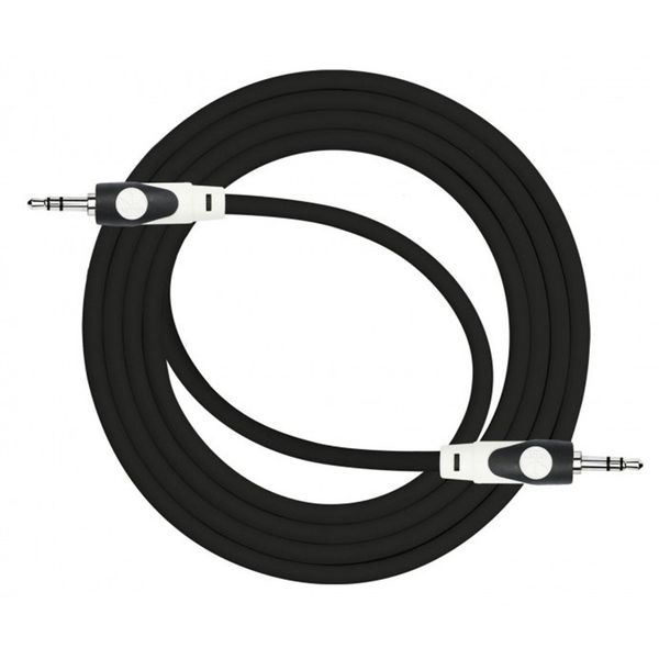 Kirlin 2m, 3.5mm TRS Plug, Light Gear Patch Cable - Black (LGA568L)