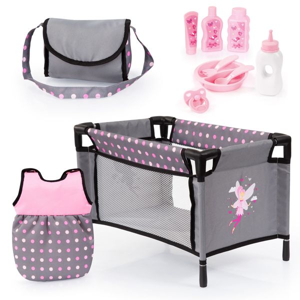 Bayer Dolls Care Set 11-in-1 (Grey/Fairy)