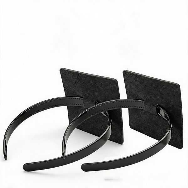 Graduation Cap Headband Insert- Black 2 Pack Firm Anti-fall Hair Band