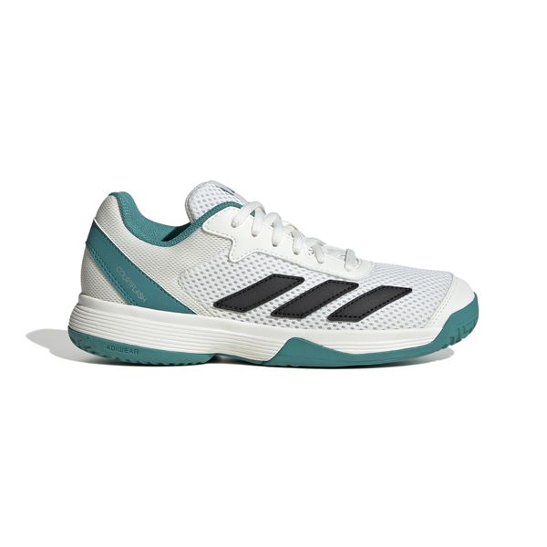adidas Kids' Courtflash Tennis Shoes - Cloud White/Pure Teal/Off White