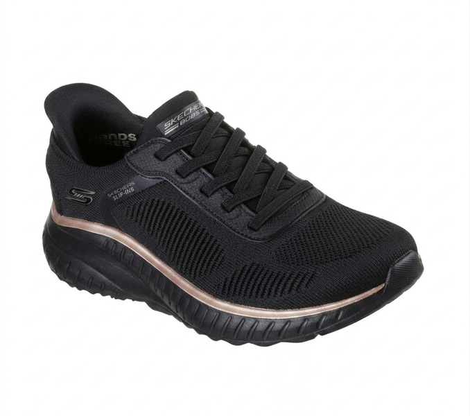 Skechers Bobs Squad Chaos Current Muse (117497)Black/Rose Gold