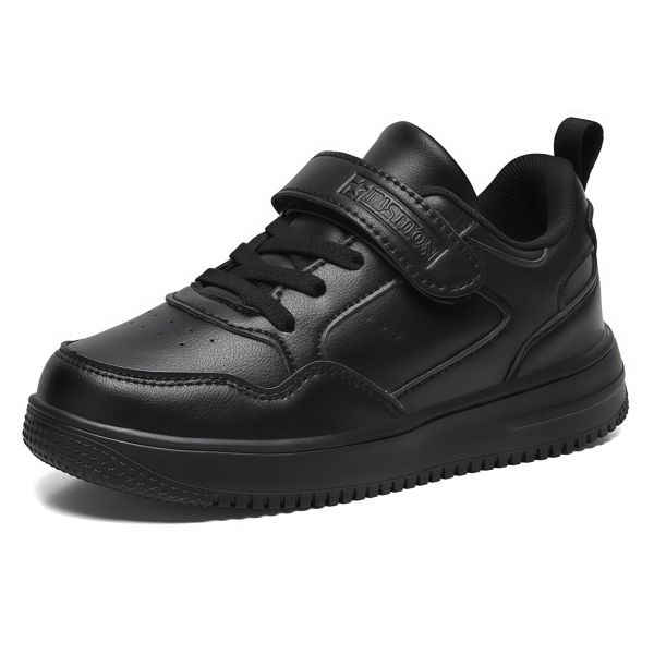 Boys Athletic Running Sneakers, Breathable and Comfortable - Black