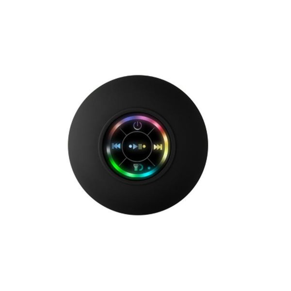 Mini Wireless Shower Speaker with LED light, Portable IPX4 Waterproof