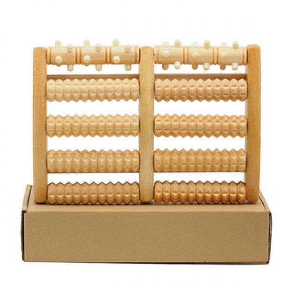 Foot Massager Bamboo Foot Massage Roller Relaxing Relaxing
