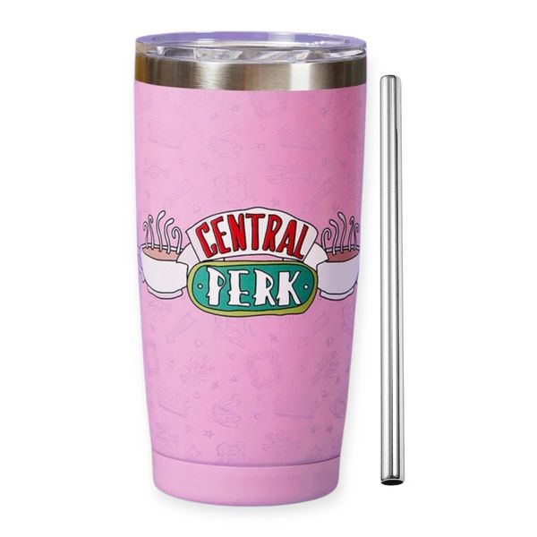 Friends Central Perk Insulated Stainless Steel Travel Mug 600ml - Black