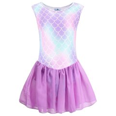 Kiddie Majigs Purple Mermaid Tutu Leotard for Kids