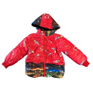 Kids Unique Winter Warm Fashionable Jackets-Red Printed
