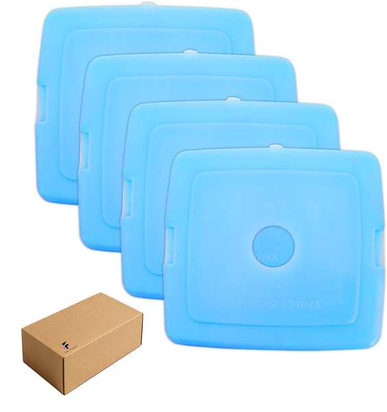 FA PLUS 4P Slim Ice Packs, Quick Freeze Reusable Ice Packs for Lunch Boxes
