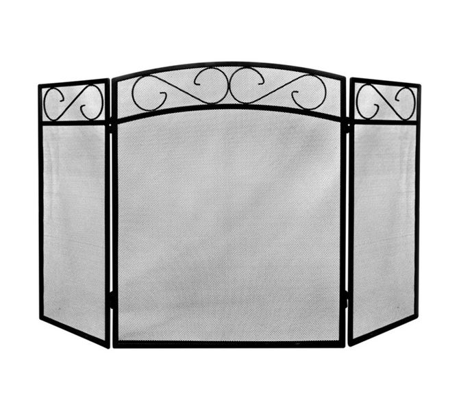 Fire Screen Black 1225 x 20 x 730 mm