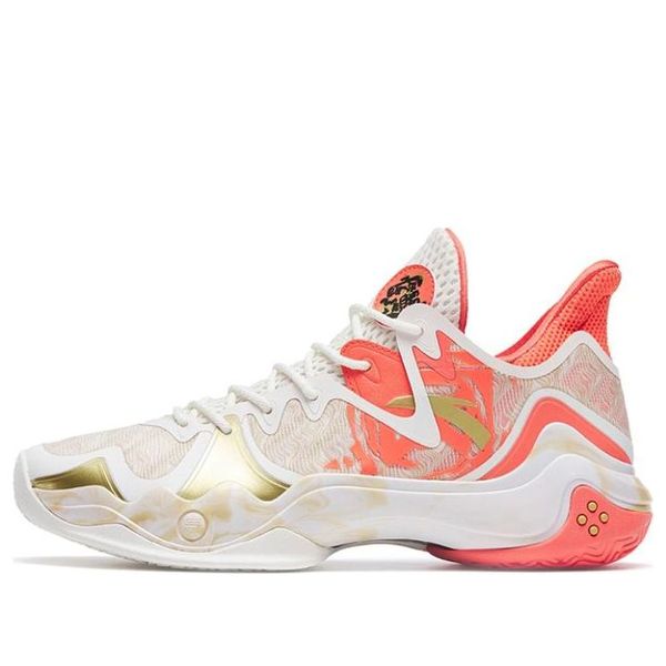 Anta Men's SHOCK WAVE 4 Basketball Shoes - Beige/Red