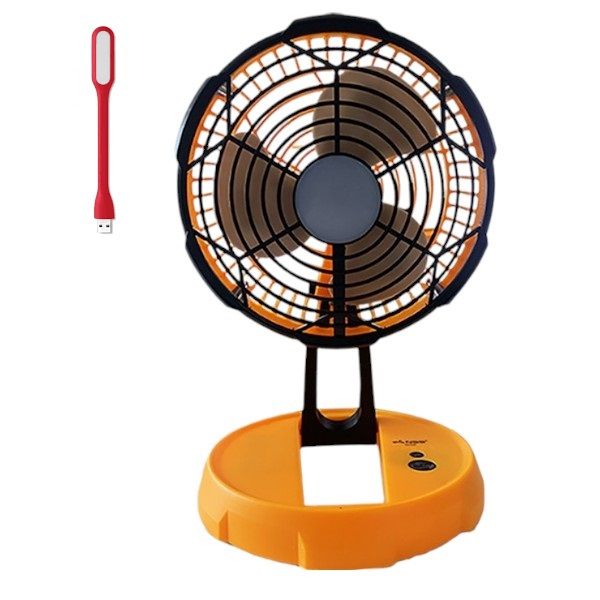 FSD030 Portable Everyday 8" Fan With Adjustable Neck And USB Light