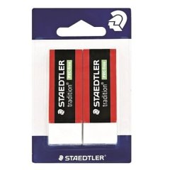 Staedtler Tradition PVC Free Eraser Twin Pack x4