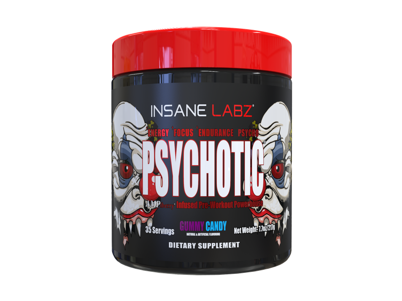 Insane Labz Psychotic Pre-Workout Powder Gummy Candy - 217g