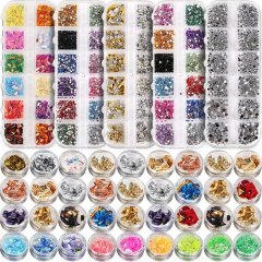 Styleberry 1440 PC Rhinestone and Foil Flakes Nail Art Kit