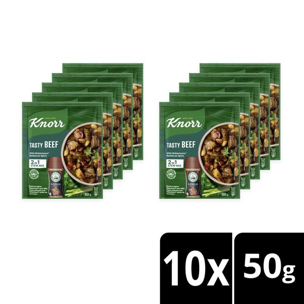 Knorr Tasty Beef 2in1 Stew Mix with Robertsons Barbecue Spice 10x50g
