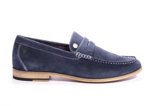 Enrico Coveri Men's Suede Mocassino V 1.0 - Navy