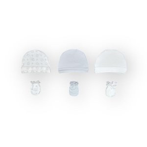 Mothers Choice Baby Basic Hat &amp; Mitten Set - House Print Set Cotton