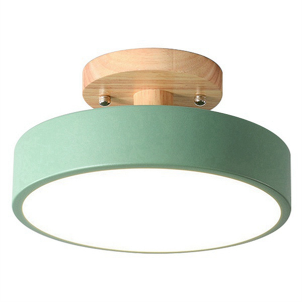 Green Ceiling Lights Modern Led Nordic Wood Lighting Fixture