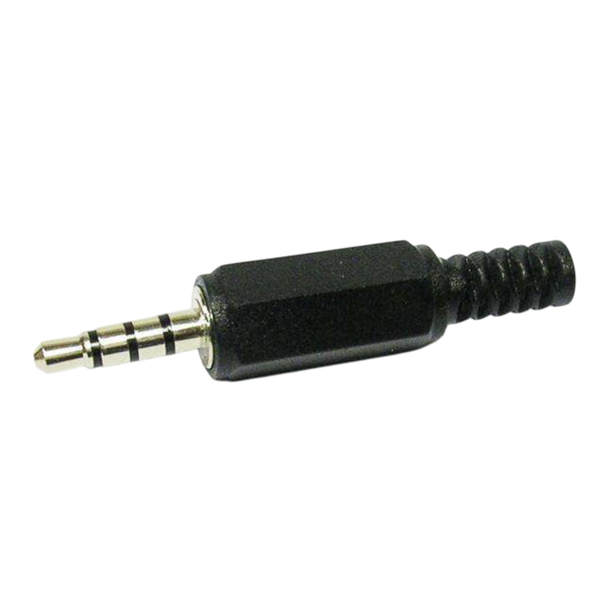 MP435L 4-Pole Inline 3.5mm Audio Plug Long Shank with Sleeve