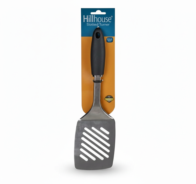 Hillhouse Stainless Steel Slotted Turner with Ergonomic Handle