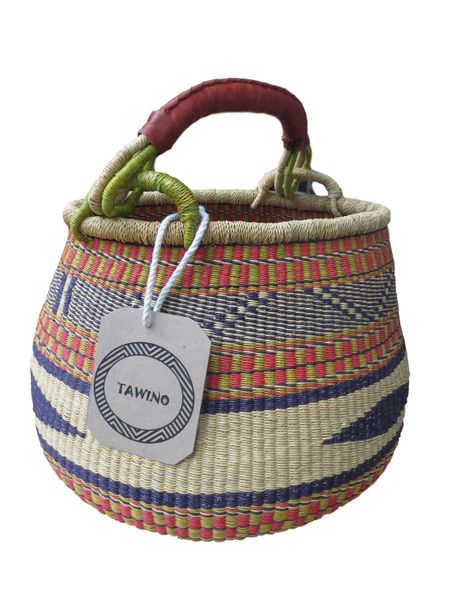 Totland Pot Basket - Purple &amp; Orange - Large