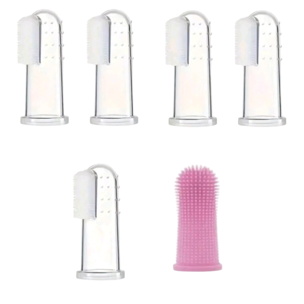 GNH Pets - Pet Silicone Finger Toothbrush for Dogs &amp; Cats - 3 Pack