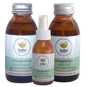 BabyNature - Congestion Bath Oil + Massage Oil + Linen Spray