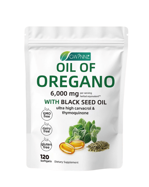 GWYNNE Oil of Oregano with Blackseed Oil - 120 Softgels