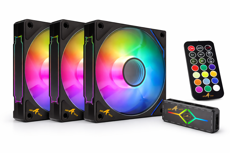 Gaming Fan 120mm-Silent Fan ARGB,Clooing Fans,Speed Control Chassis Fans-V1