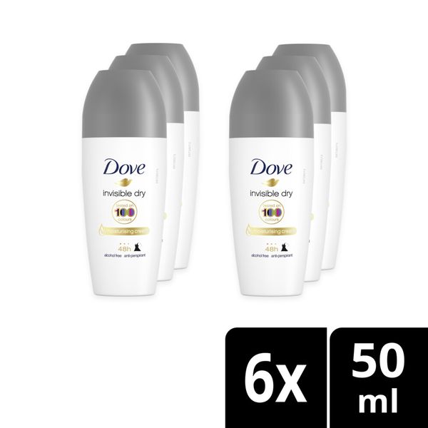 Dove Invisible Dry Antiperspirant Roll-On Deodorant 6x50ml
