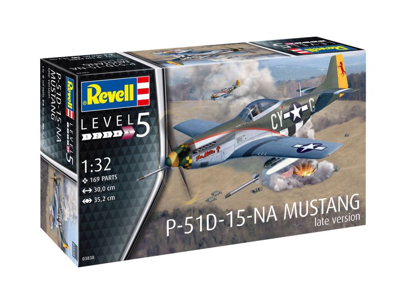 Revell 1/32 P-51D-15-NA Mustang Plane Plastic Model Kit (Late Version)