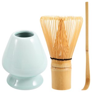 Matcha Whisk Set Bamboo Matcha Tea Set 100 Prong Matcha Whisk (Chasen), Tra