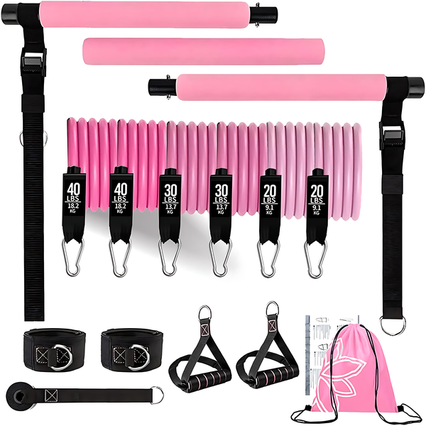 Pilates Bar Kit With Resistance Band,Pilates Workout Equipment For Home,Gym