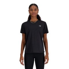 New Balance Women's Athletics Short Sleeve Running Tee - Black