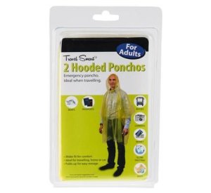 Bulk Pack 4 x Emergency Twin Pack Plastic Poncho With Hood