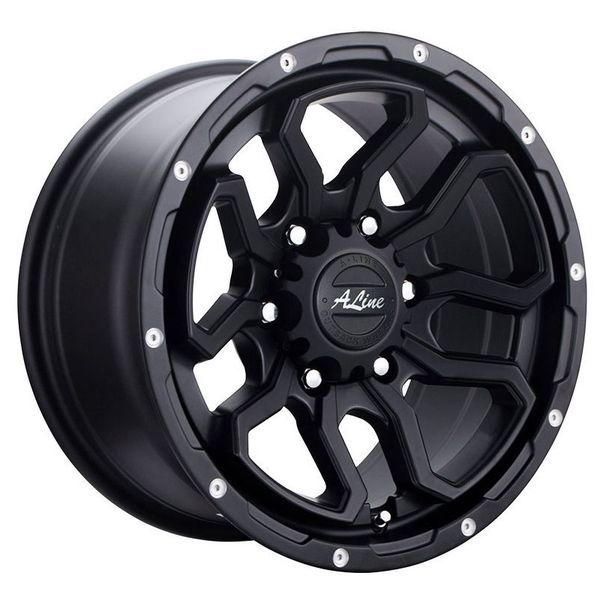 17" Rim - A-Line Dakar 6/139 Satin Black Alloy Wheels - Set of 4