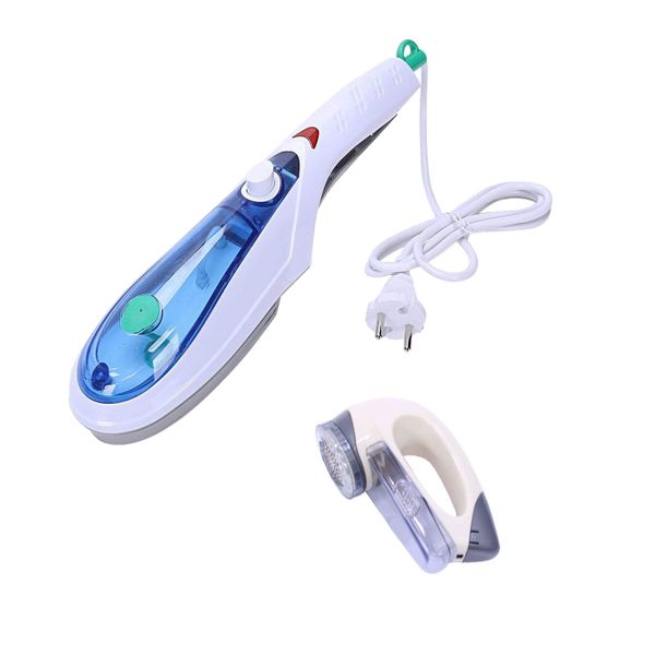Portable Travel Electric Handheld Steamer Brush Iron &amp; Fluff Remover