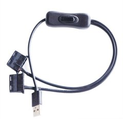 USB 5V to Dual 4PIN Fan Adapter Cable with Switch Y Splitter