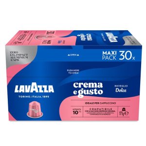 Lavazza Dolce for Nespresso - 30 Aluminium Coffee Capsules Maxi Pack
